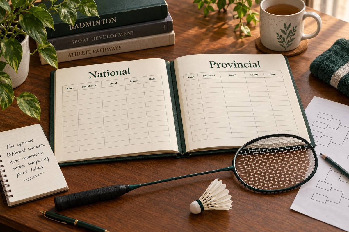 National and provincial ranking records need to be read as separate systems before comparing point totals.