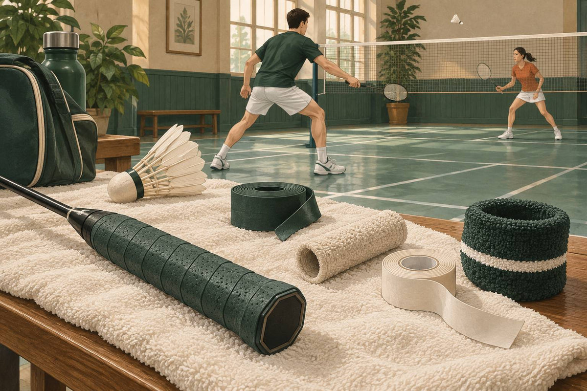 Grip fit, surface condition and sweat management can reduce repeated rubbing on the racket hand.