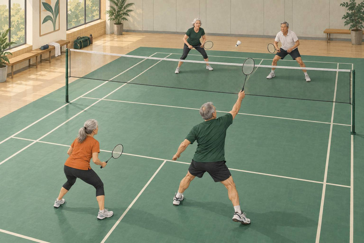 Senior doubles tactics use placement and coordinated coverage to reduce unnecessary chasing.