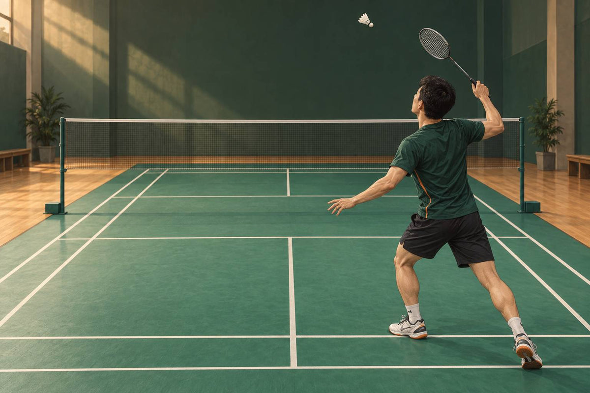 A sliced drop keeps an overhead preparation while changing how the strings meet the shuttle.