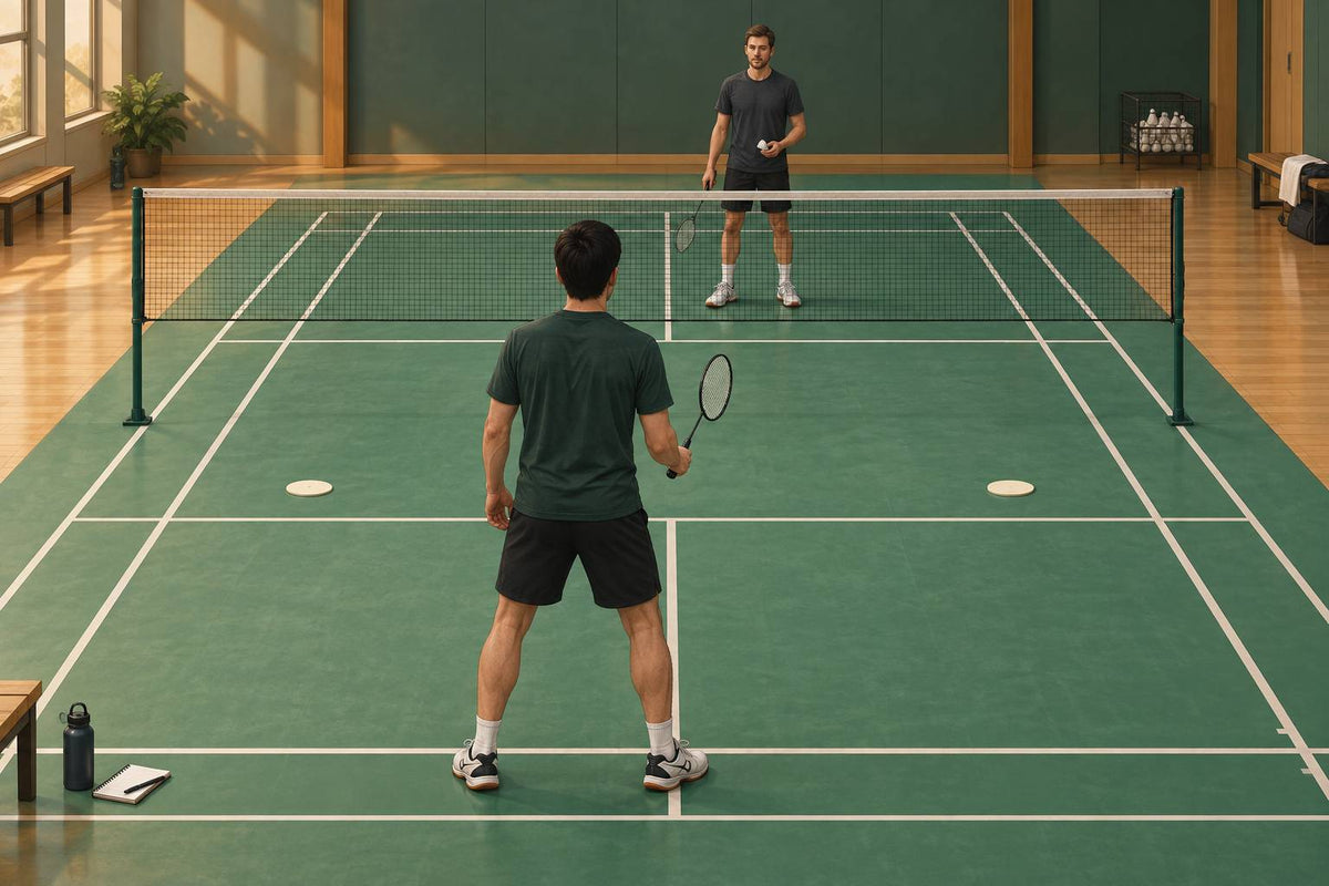 A feeder and player agree on a local two-point setup before starting a controlled block.