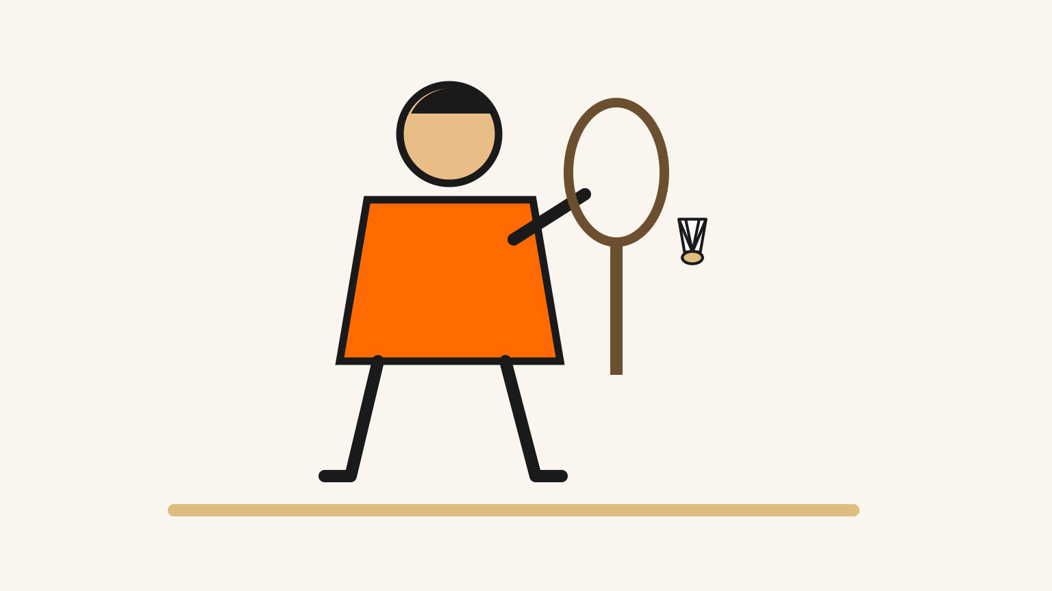 Personne historique qui joue au badminton avec une raquette de badminton et un volant sans marque, présentée comme référence neutre pour une recherche sur sa carrière