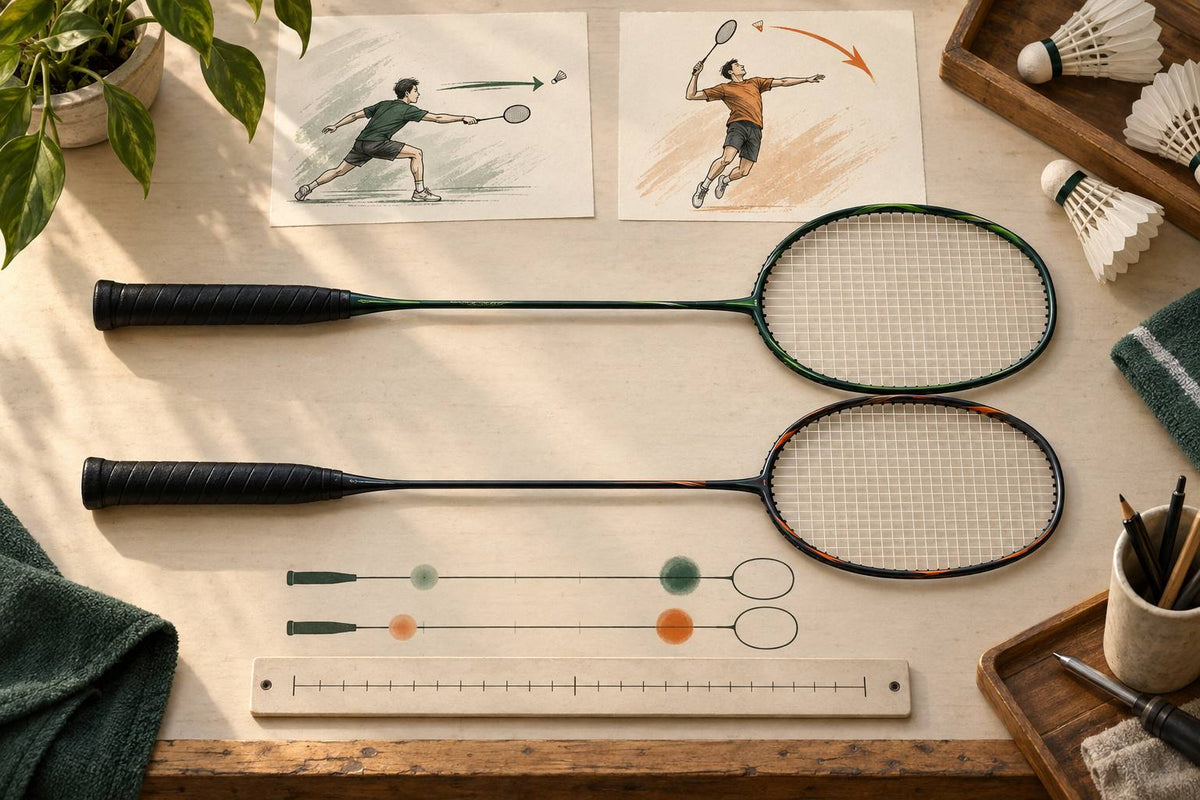 Balance distribution and shaft feel distinguish two rackets that can share the same weight class.