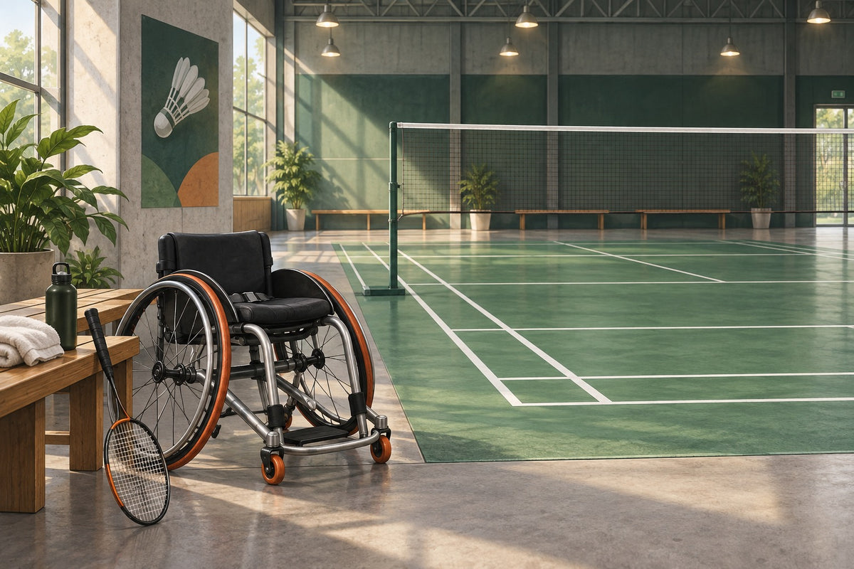 An accessible court introduces the different playing boundaries used in para badminton.