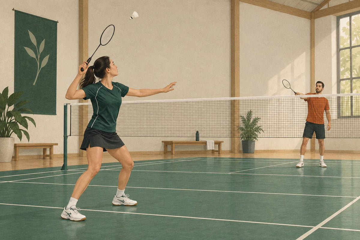 A high, predictable feed gives the player time to practise a compact overhead action before adding pace.