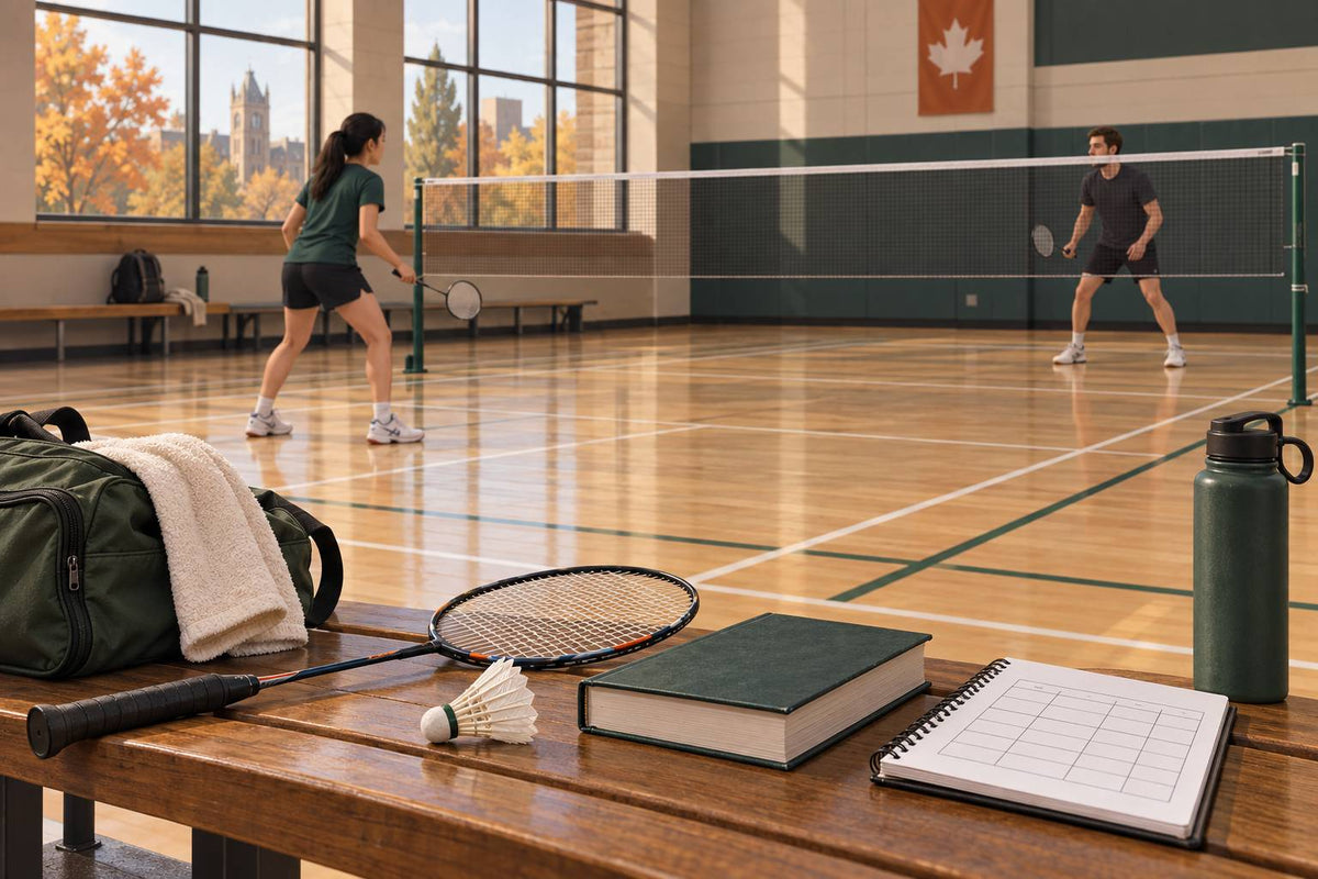 Campus badminton can combine school-team commitments, individual competition and the practical work of studying.
