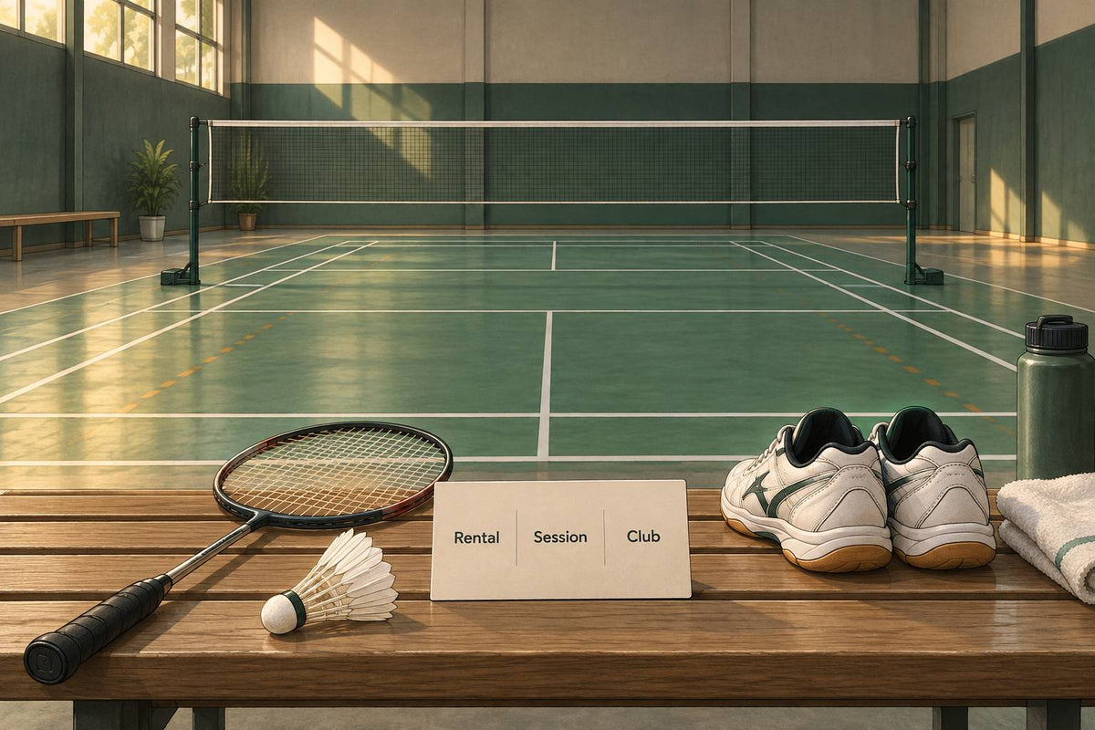 Conceptual badminton scene for Where to Play Badminton in Mississauga and Brampton — Courts, Clubs, and Drop-Ins, not an actual listed venue.