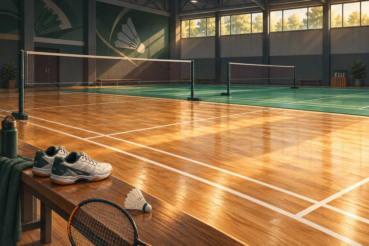 Wood and synthetic playing surfaces show why a court comparison begins with the installed floor system.