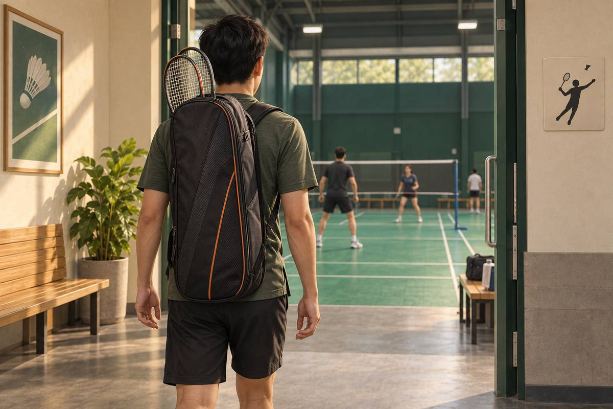 A badminton bag should fit the player’s actual kit and the way it is carried.