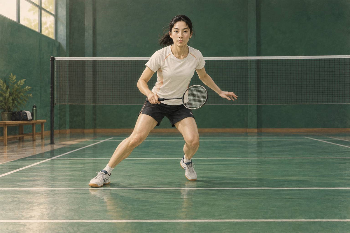 A short lateral chassé adjusts the player’s position while keeping the feet separate and ready for the next action.