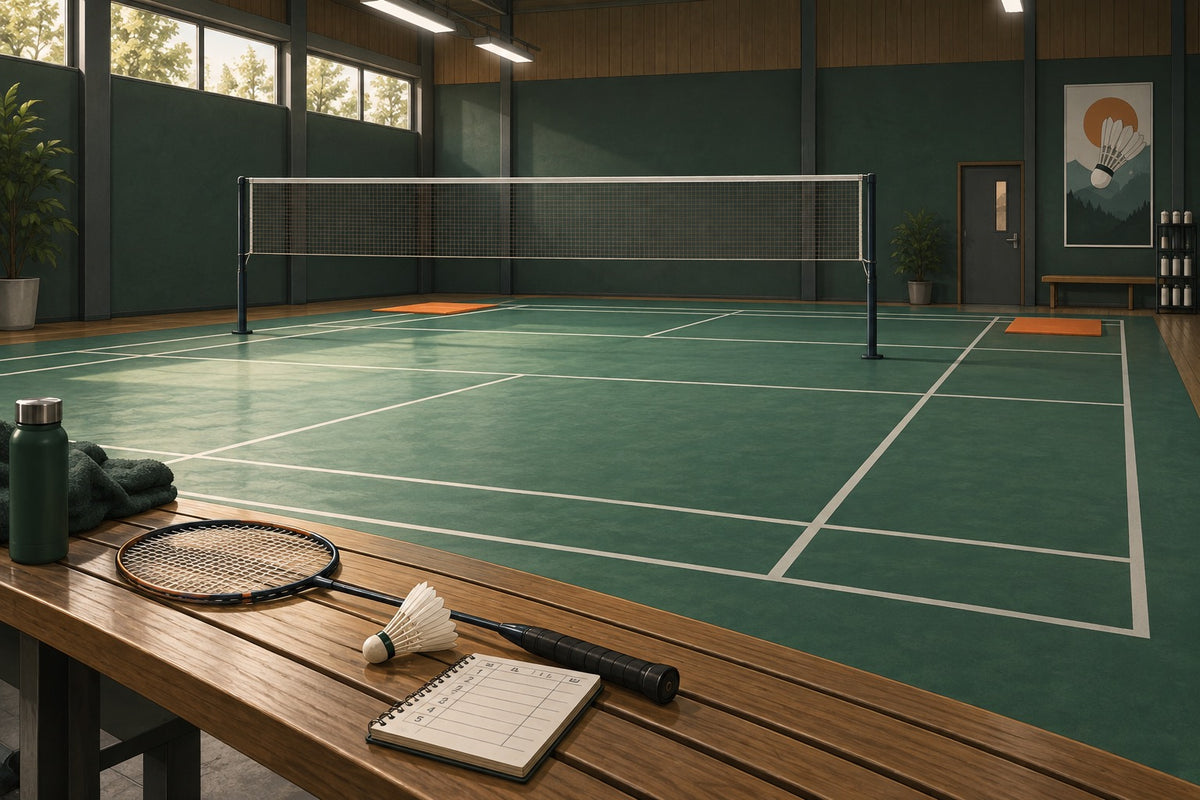 Court targets and a score pad illustrate how one condition can give a practice game a clear purpose.