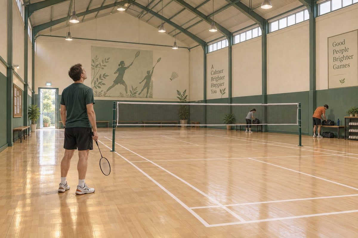 A short walk-through helps a player notice airflow, visibility, clearance and footing before play.