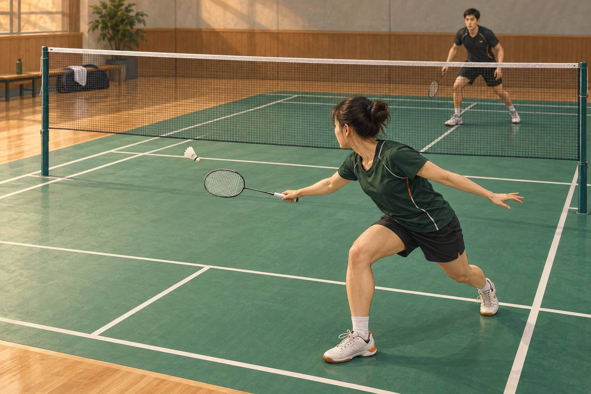 Early forecourt preparation can keep both a net reply and a later flick available.