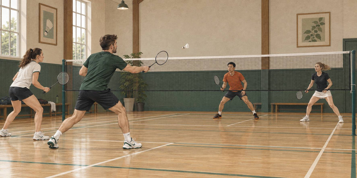 A controlled flat rally depends on early contact and partners covering the court together.