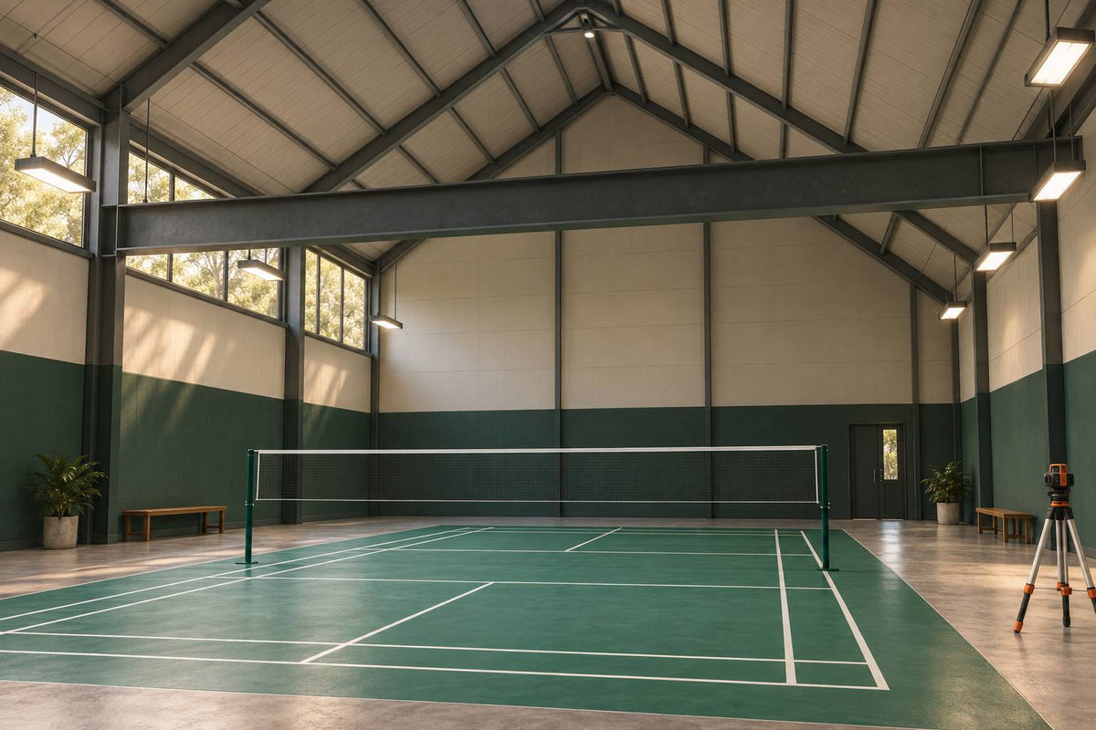 A lower beam limits the usable clear height even when the roof above it is much higher.