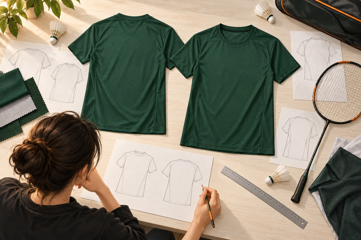 Front and back shirt proofs help organisers review every visible marking before printing.