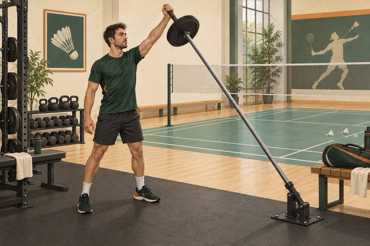 Pressing and pulling exercises can support upper-body strength alongside badminton practice.