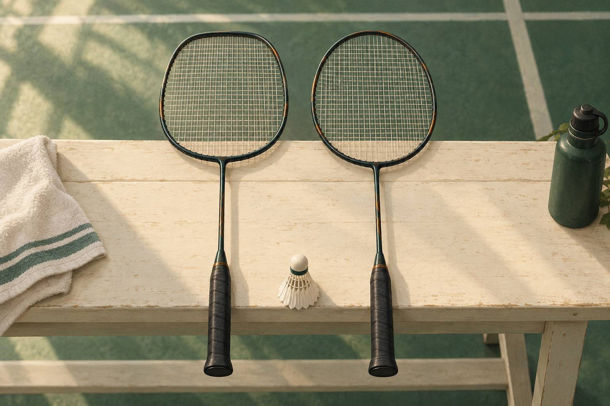 The more squared shoulders of an isometric head contrast with the continuous curve of a conventional oval head.