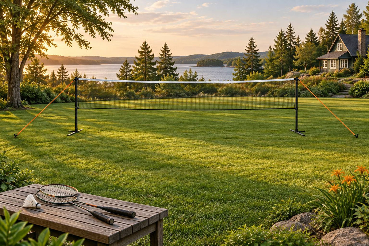 A portable net should match the surface, available space and anchoring method in the backyard.