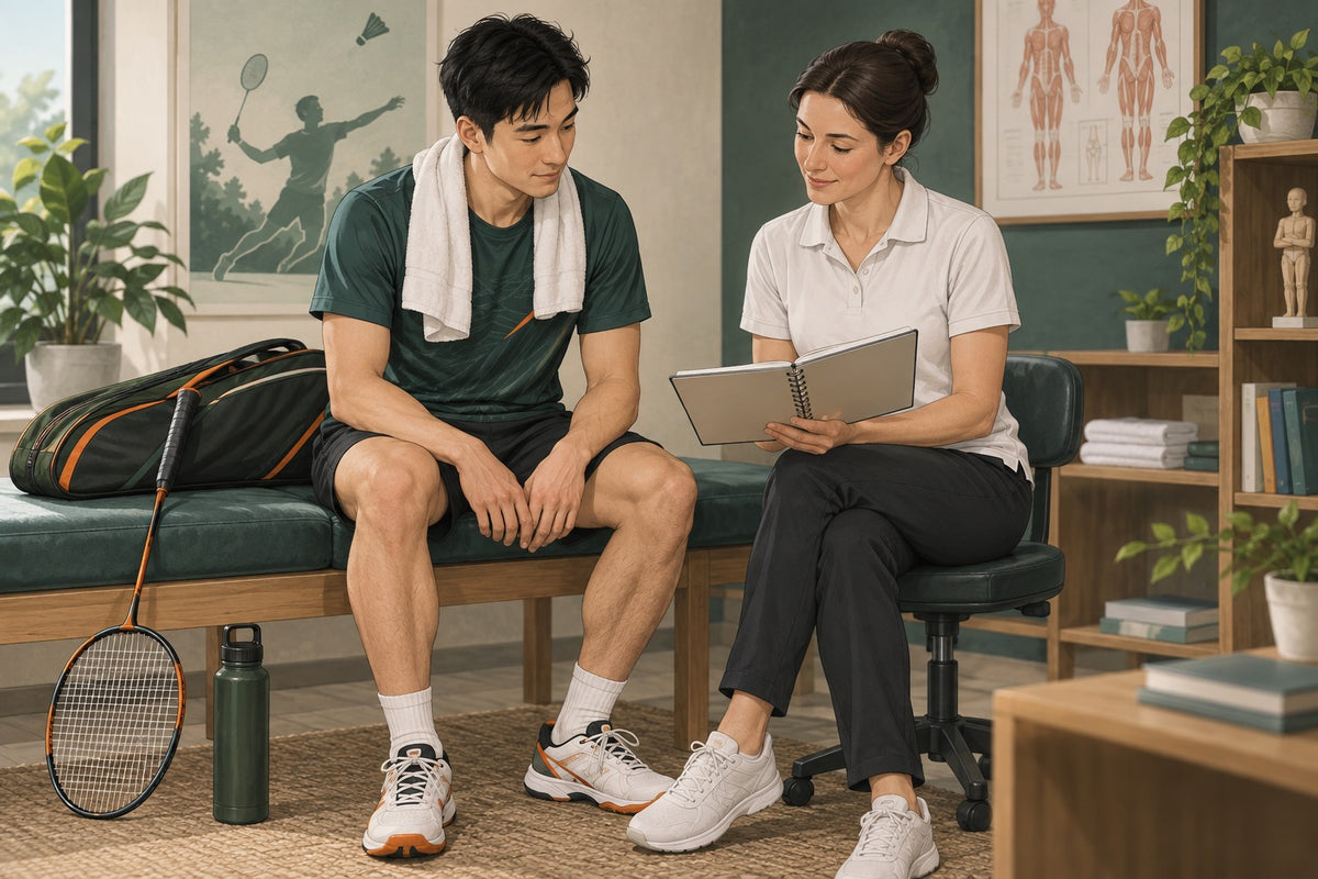 A player and clinician discuss how badminton demands can be reintroduced during recovery.