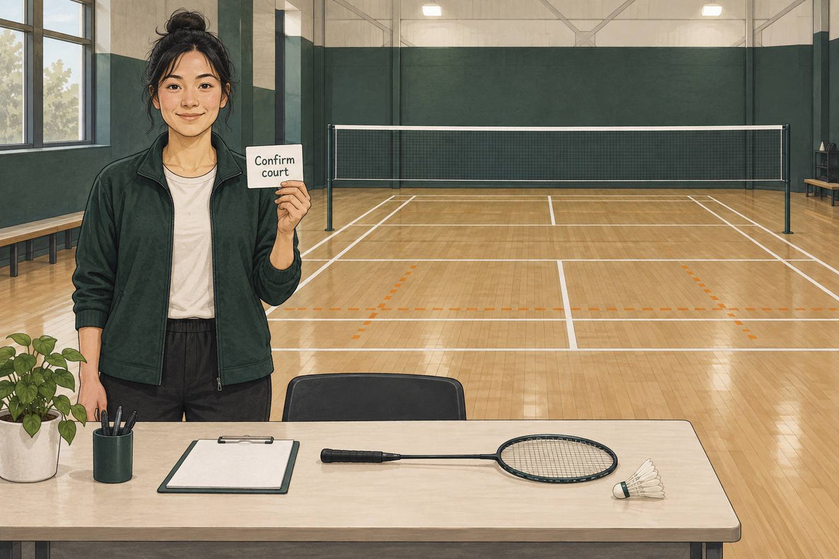 Conceptual badminton scene for Where to Play Badminton in Halifax — Clubs, Drop-Ins, and Courts, not an actual listed venue.