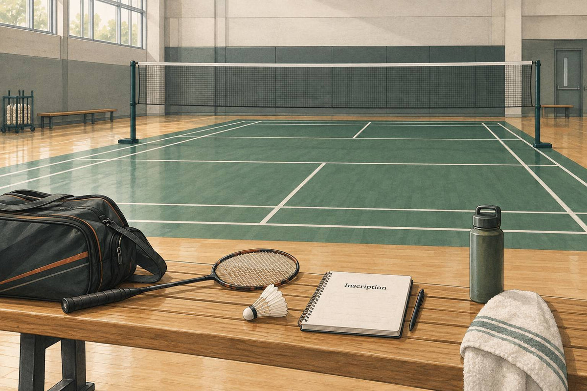 Conceptual badminton scene for Where to Play Badminton in Quebec City – Clubs, Drop-Ins, and Courts, not an actual listed venue.