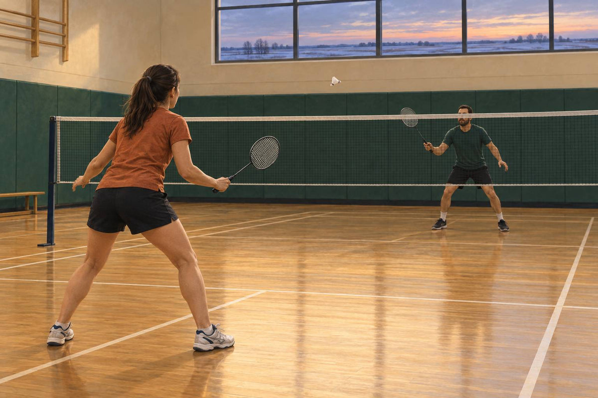 Southern Saskatchewan players often find badminton through seasonal school-gym clubs and city recreation.